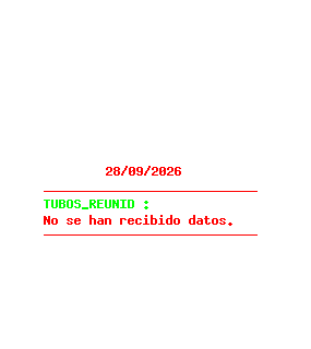 TUBOS REUNID. Pulsa para 5 d&iacute;as